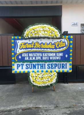 Papan Bunga Duka di Purwodinatan